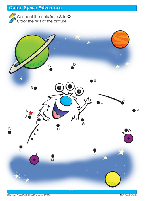 School Zone ABC Dot-to-Dots Workbook