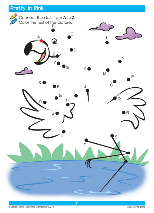 School Zone ABC Dot-to-Dots Workbook