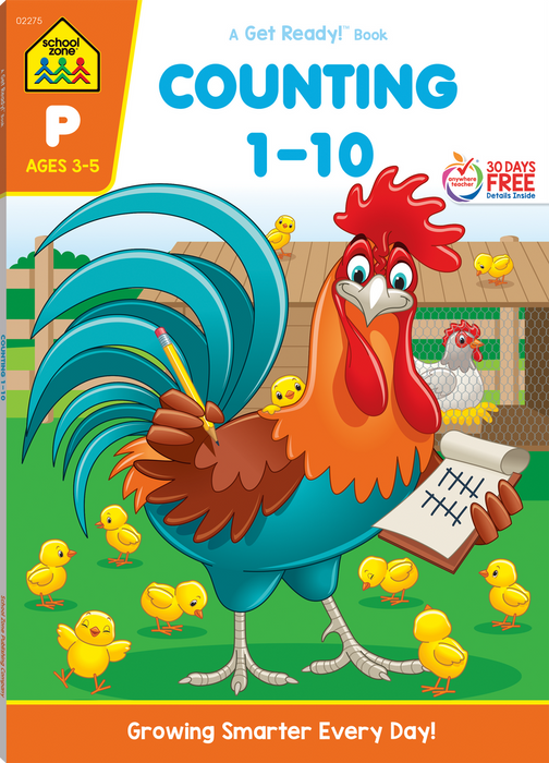 School Zone Counting 1-10 Workbook