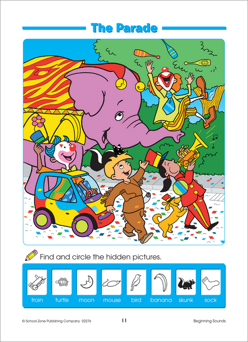 School Zone Beginning Sounds Workbook