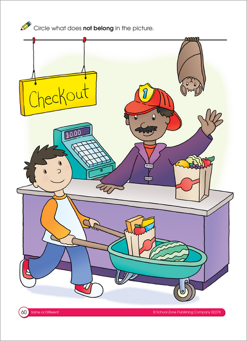 School Zone Same Or Different Workbook