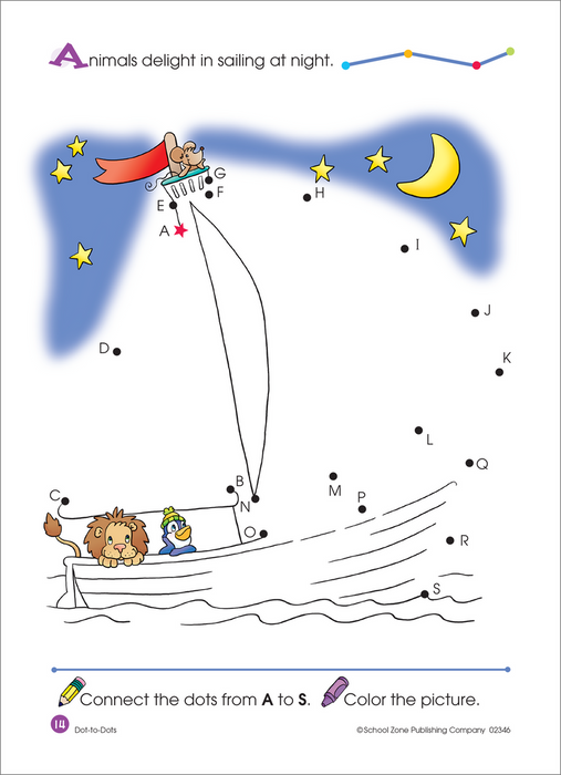 School Zone Dot-to-Dots Workbook