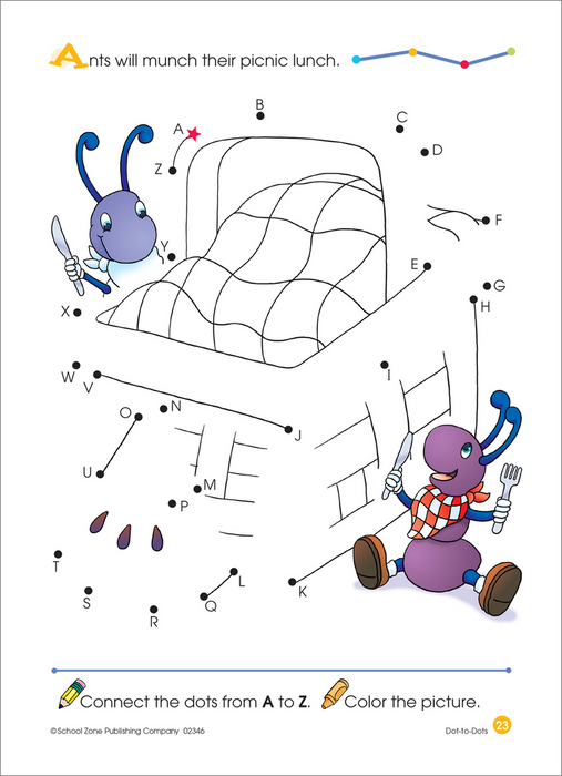 School Zone Dot-to-Dots Workbook