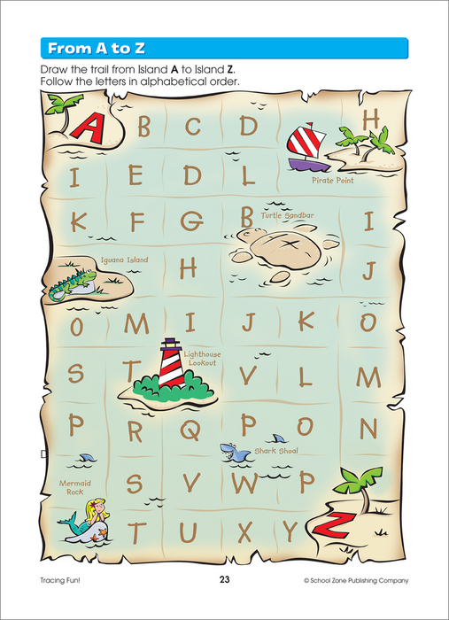 School Zone Tracing Fun! Workbook