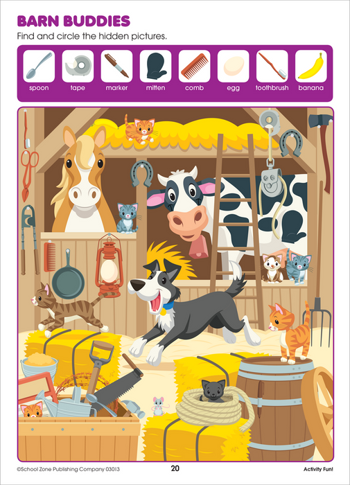 School Zone Activity Fun! Workbook