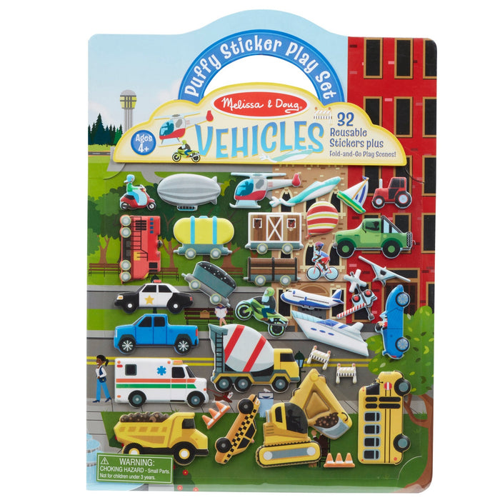 Melissa & Doug Puffy Sticker Play Set - Vehicles