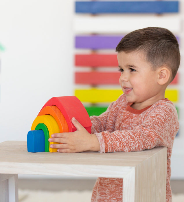Hearthsong 5-Piece Wooden Stackable Nesting Blocks Play Set
