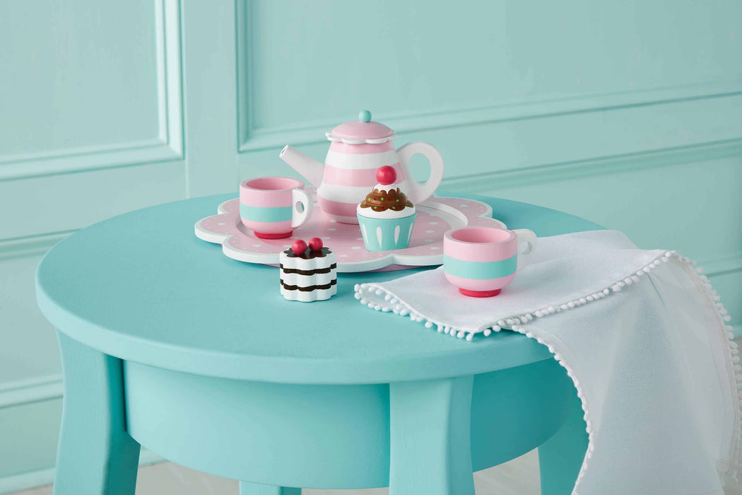 Mud Pie Wood Tea Set - 6 pcs