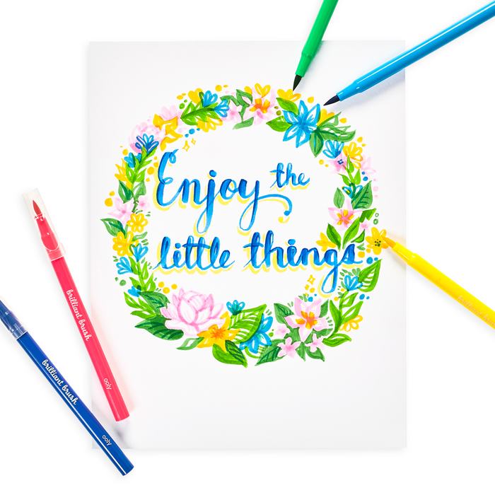 Ooly Brilliant Brush Markers 24 Count