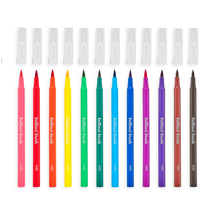 Ooly Brilliant Brush Markers 24 Count