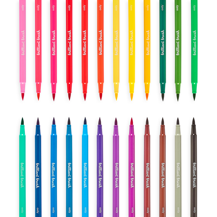 Ooly Brilliant Brush Markers 24 Count