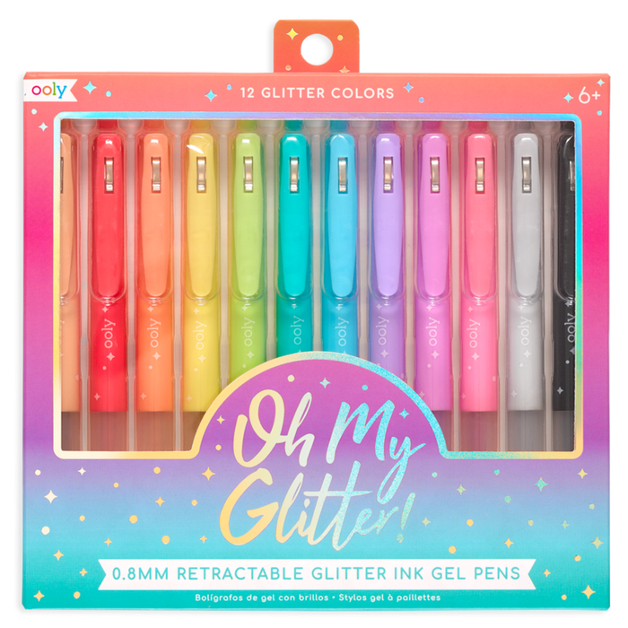 Ooly Oh My Glitter! Retractable Gel Pens - Set of 12