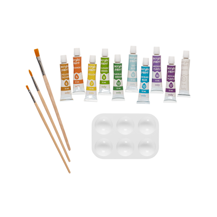 Ooly Colorific Canvas Paint by Number Kit - Fantastic Dragon