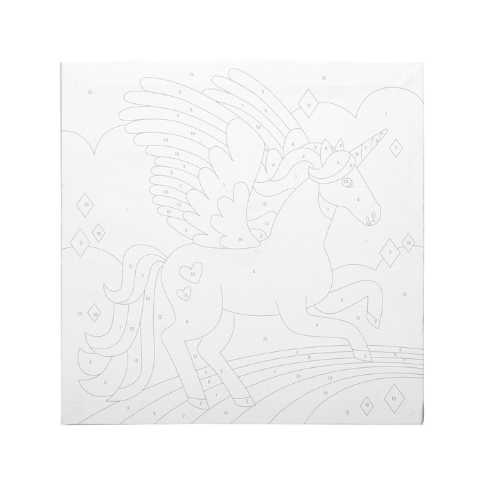 Ooly Colorific Canvas Paint by Number Kit - Magic Unicorn