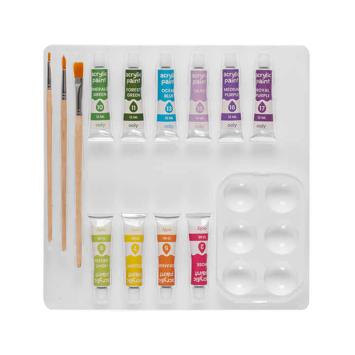 Ooly Colorific Canvas Paint by Number Kit - Happy Sloth