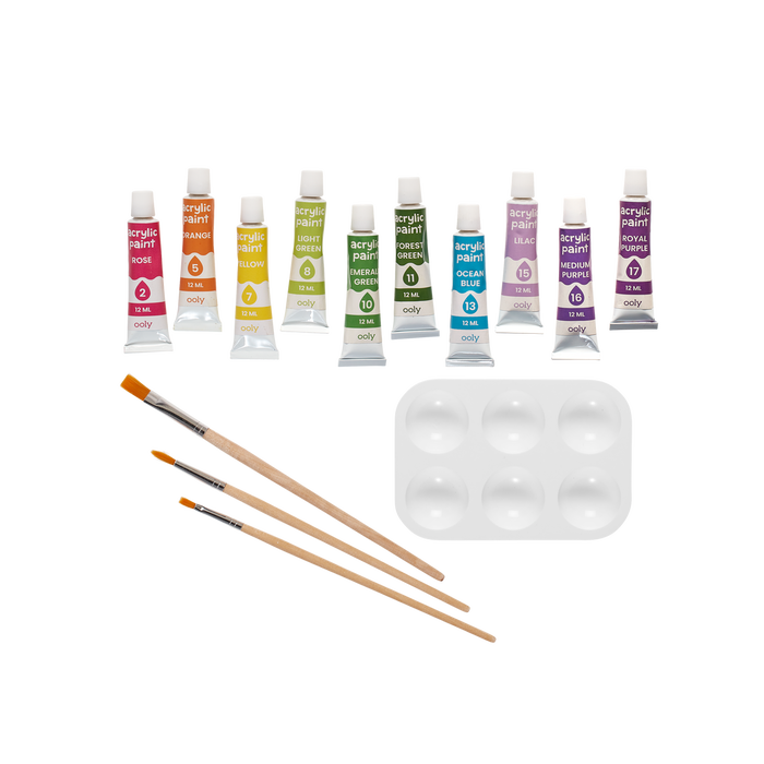 Ooly Colorific Canvas Paint by Number Kit - Happy Sloth