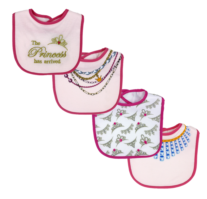 Rose Textiles 4-Pack Waterproof Bib | The Princess