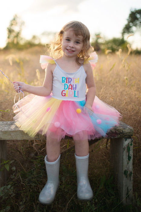 Creative Education Birthday Girl Dress & Headband (Size 4-5)