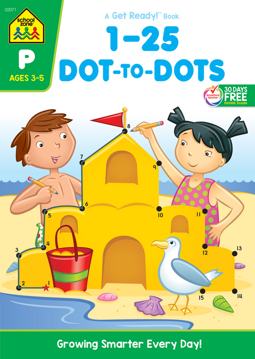 School Zone 1-25 Dot-to-Dots Workbook