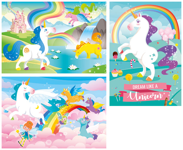 Creative Toy Co 2-pack Unicorn Brilliant Supercolor Puzzles