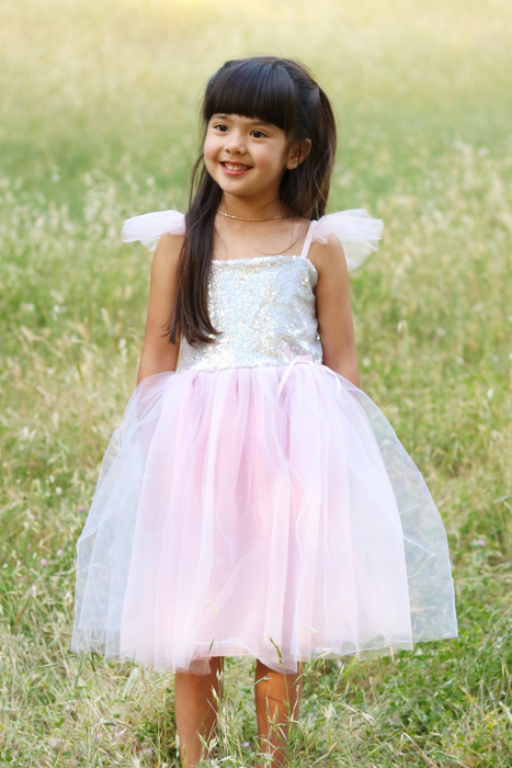 Creative Education Sequins Princess Dress 3-4 (Pink/Blue/Purple)