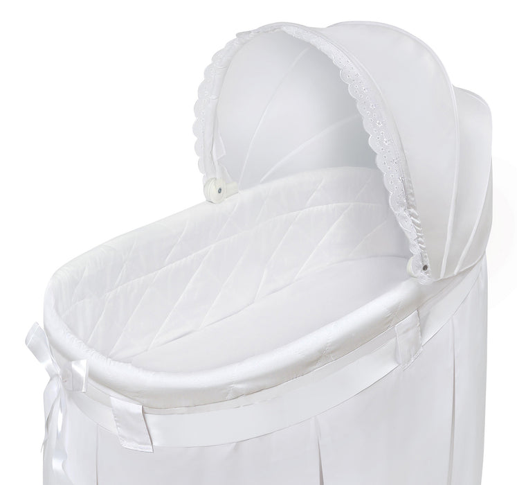 Badger Basket White Long Skirt Wishes Oval Bassinet