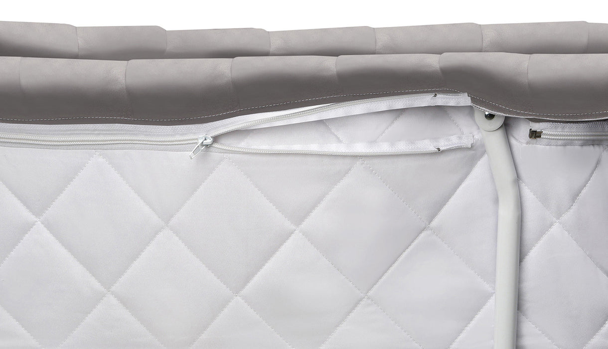 Badger Basket Grey Long Skirt Wishes Oval Bassinet