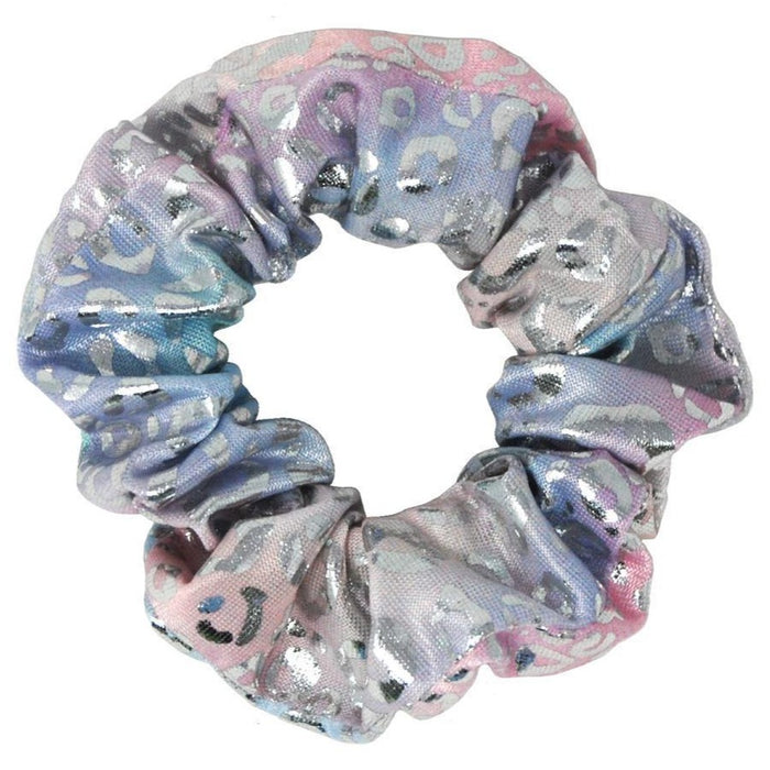 Pink Poppy Ombre Leopard Shimmering Scrunchie
