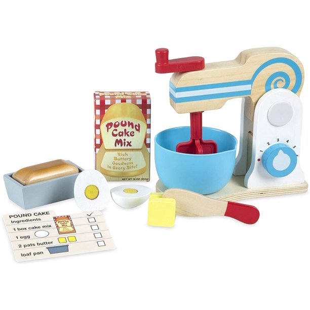 Melissa & Doug Wooden Make a Cake Mixer Set