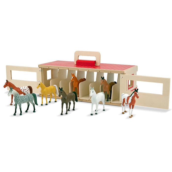 Melissa & Doug Take-Along Show-Horse Stable