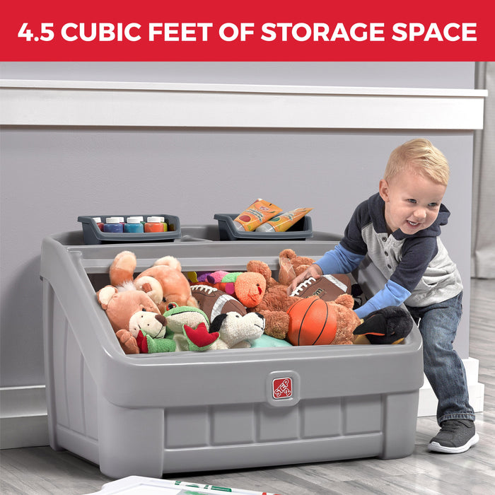 Step2 2-n-1 Toy Box & Art Lid - Gray