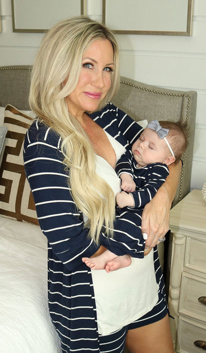 Everly Grey Adaline Navy Stripe 5-Piece PJ Set