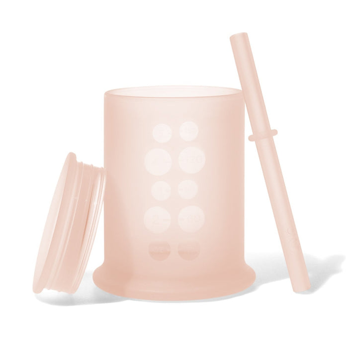 Olababy Traning Cup with Lid + Straw | Coral
