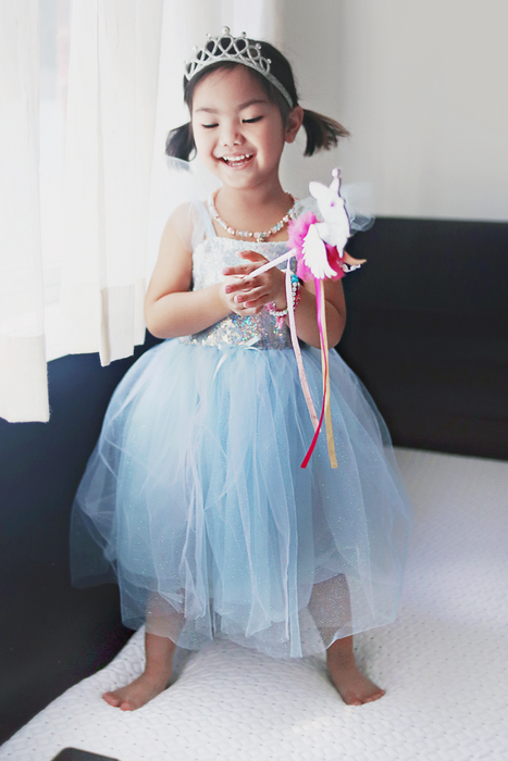 Creative Education Sequins Princess Dress | Blue (Size 5-6)