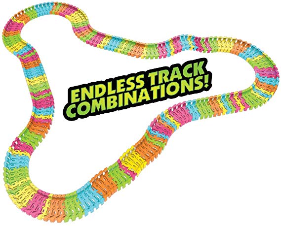Mindscope Twister Tracks 221 (11 feet) Neon Glow Track + 1 Police Car