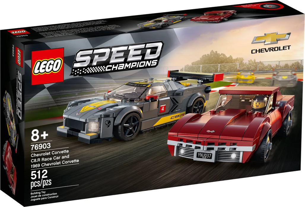 Lego Chevrolet Corvette C8.R and 1968 Corvette