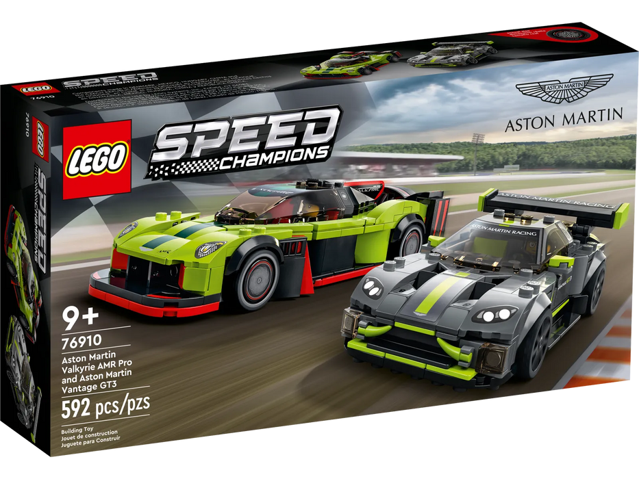 Lego Aston Martin Valkyrie AMR and Vantage GT3