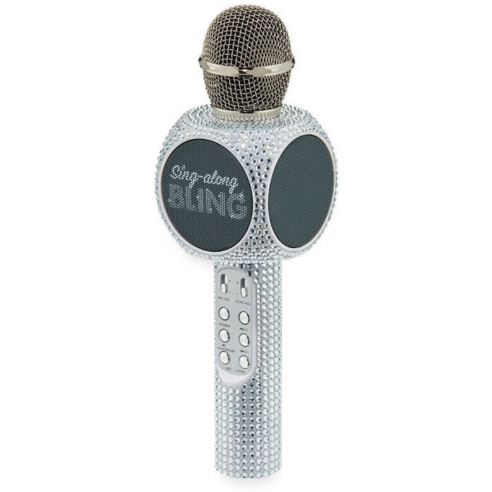 Wireless Express Sing-Along Bling Microphone | Silver