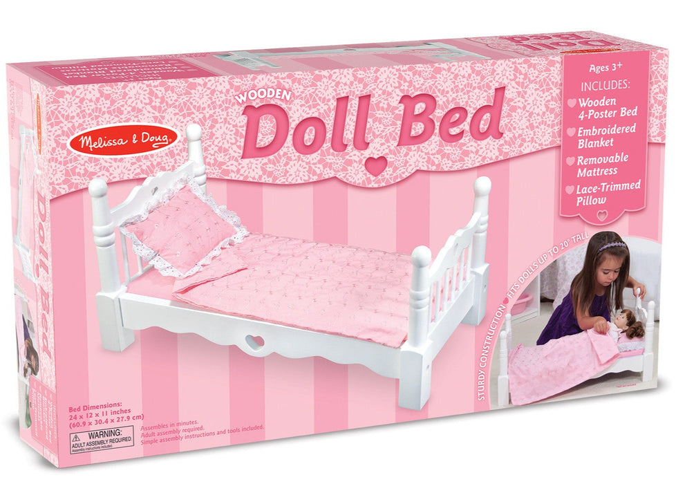 Melissa & Doug Wooden Doll Bed