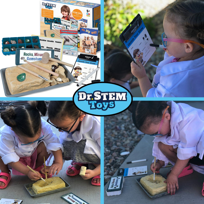 Dr. STEM Toys Discovery Rock & Gem Dig Set