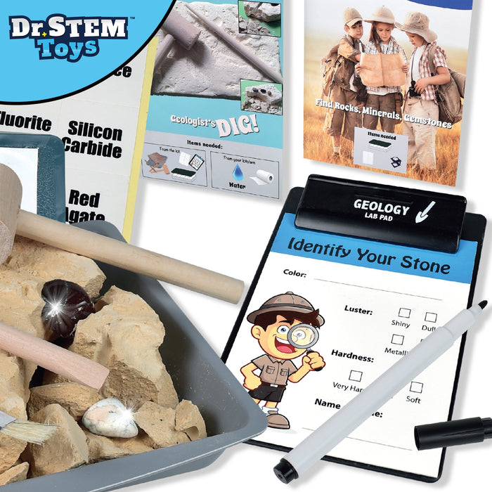 Dr. STEM Toys Discovery Rock & Gem Dig Set