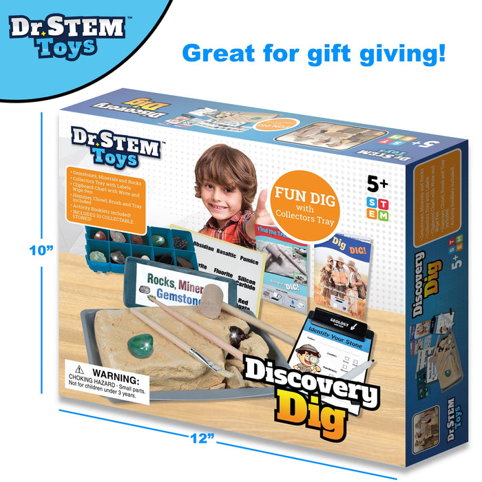Dr. STEM Toys Discovery Rock & Gem Dig Set