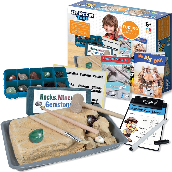 Dr. STEM Toys Discovery Rock & Gem Dig Set