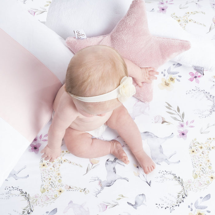 Oilo Fawn Jersey Crib Sheet