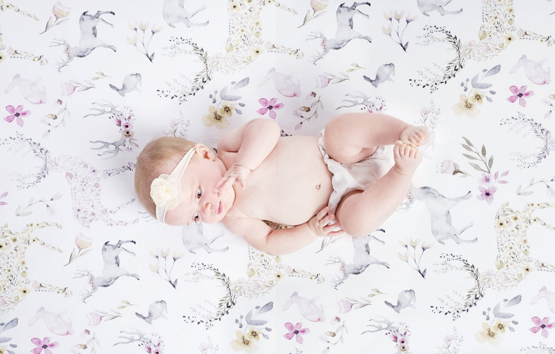 Oilo Fawn Jersey Crib Sheet