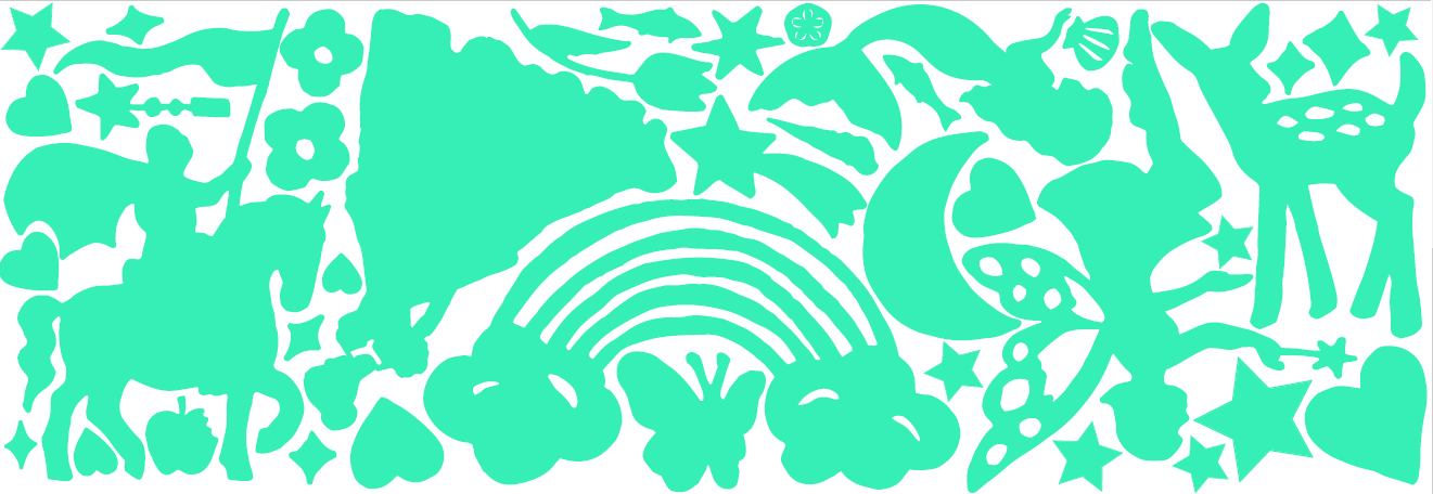 Gloplay Glow in the Dark Wall Stickers Fairy Tale Series