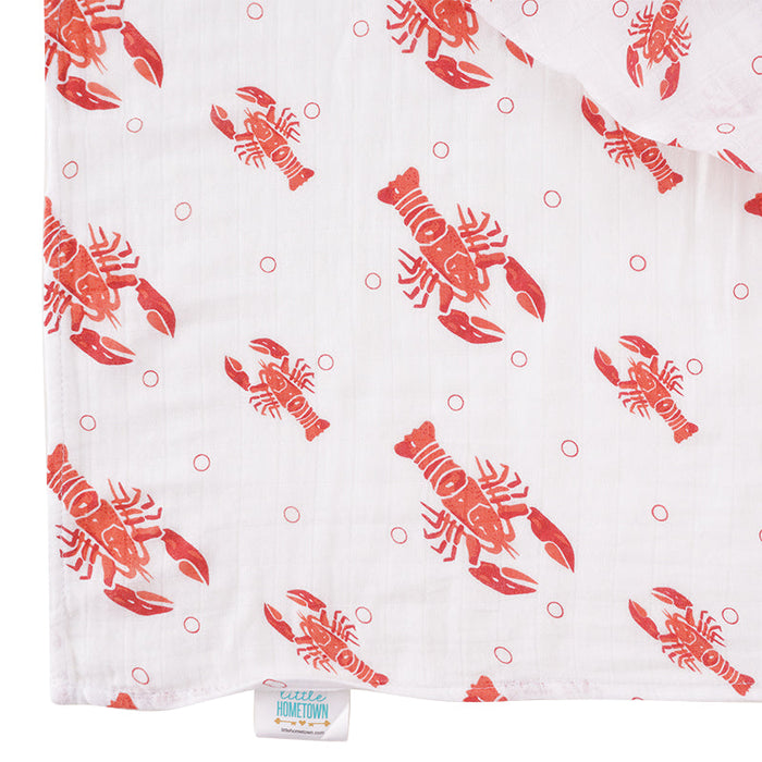 Little Hometown Heads and Tails Baby Muslin Swaddle Receiving Blanket