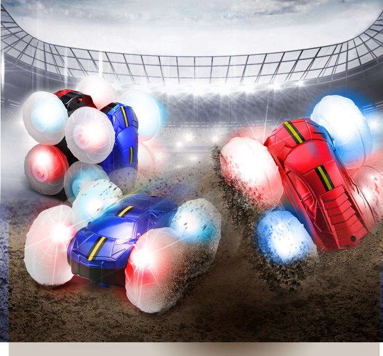 Mindscope Turbo Twister Flip Racer Bright LED Light Up Stunt RC Remote Control Red Vehicle