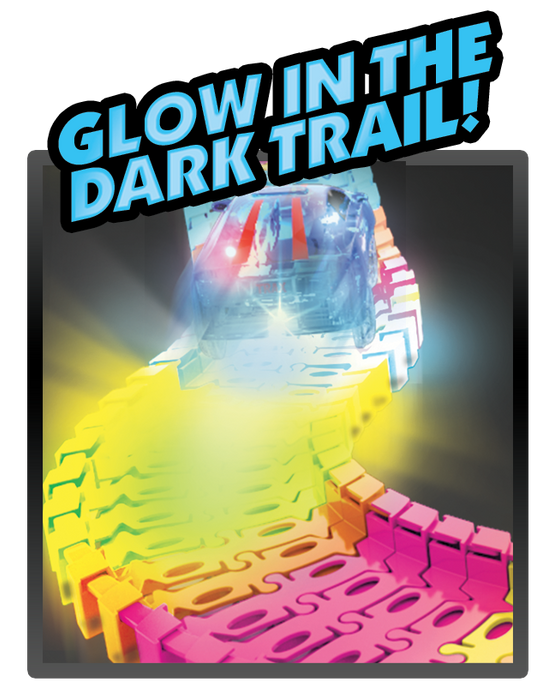 Mindscope Twister Tracks 221 (11 feet) Neon Glow Track + 1 Police Car