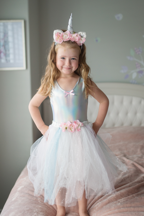 Creative Education Iridescent Bodysuit | Silver (Size 5-6)